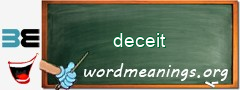WordMeaning blackboard for deceit